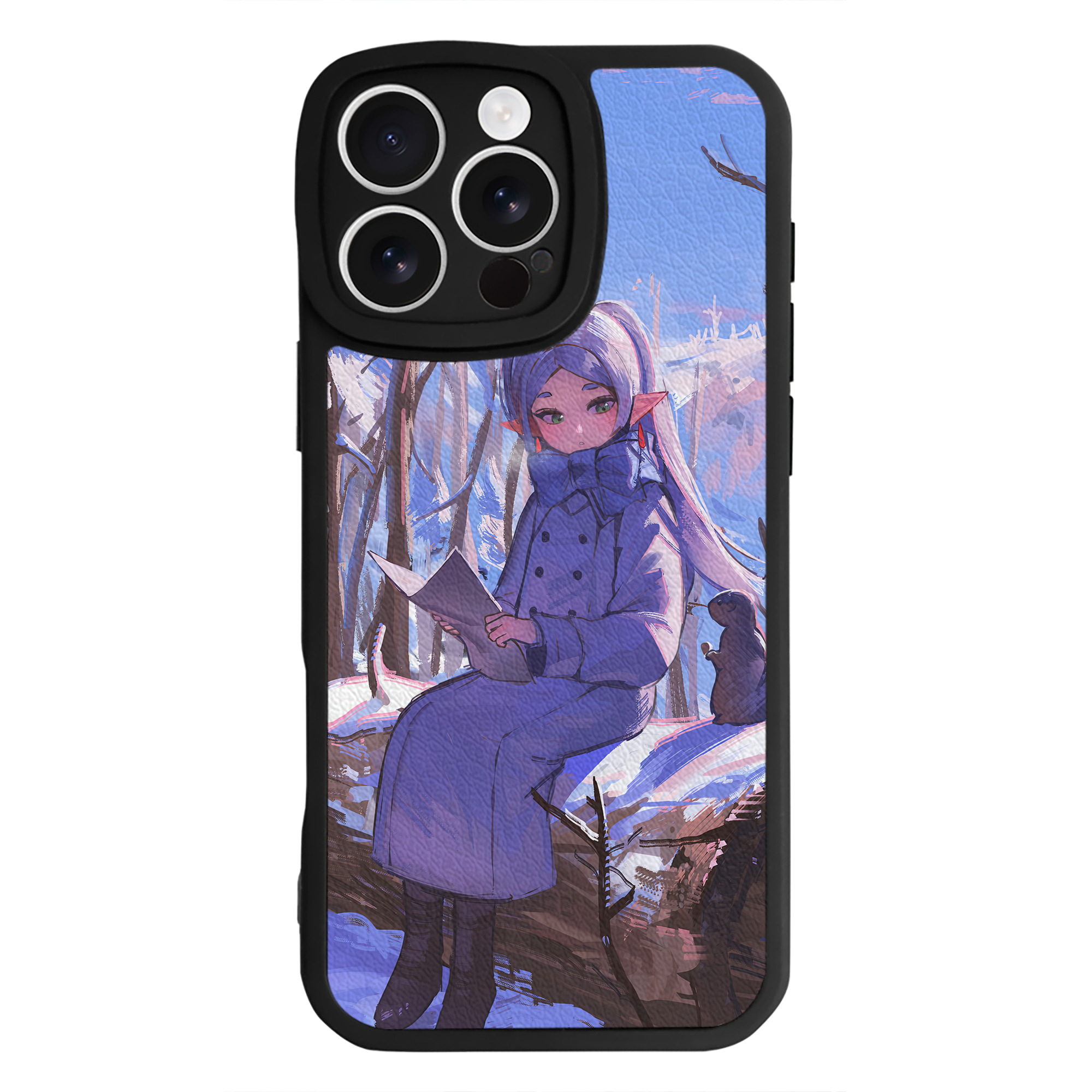 （画像用） 葬送のフリーレン Frieren 【iPhone 16シリーズ対応】シリコンスマホケース（レザー調） 材質：シリコン